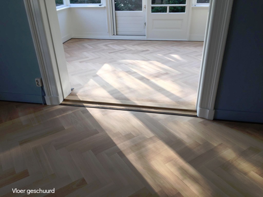 Eiken houten vloer geschuurd Eiken visgraat voor olieafwerking